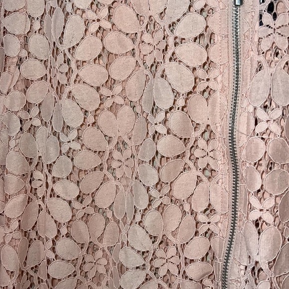 Torrid size 3 womens Bomber Jacket Coat Pink Floral Lace Cotton Blend Womens - Picture 6 of 14